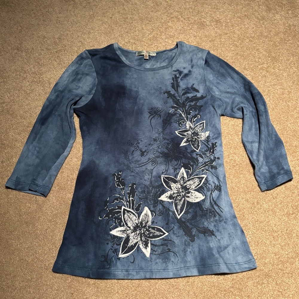 Vintage Suzie Navy Floral Long Sleeve Tee